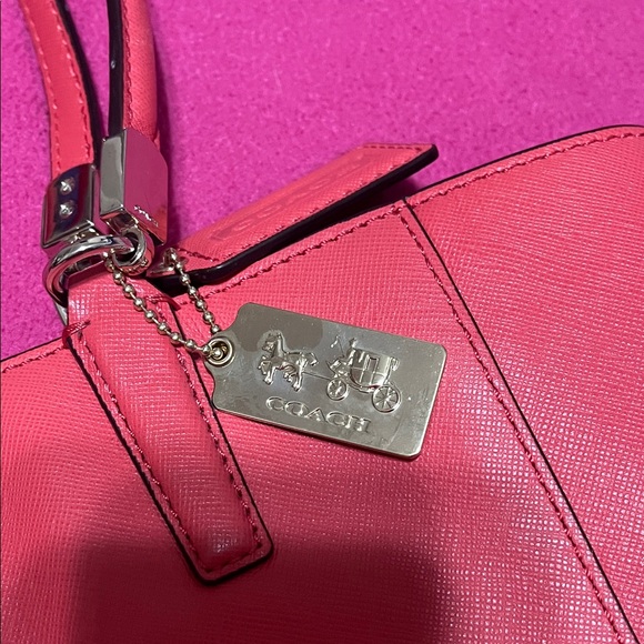 Coach Coral Leather Tote with Double Handles - Picture 2 of 7